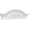 Ekena Millwork Segment Arch W/ Flankers 3 Spoke Architectural Grade PVC Pediment, 34"W x 9-1/2"H x 2-1/2"P PEDPS034X095SGF03 - alternate 1